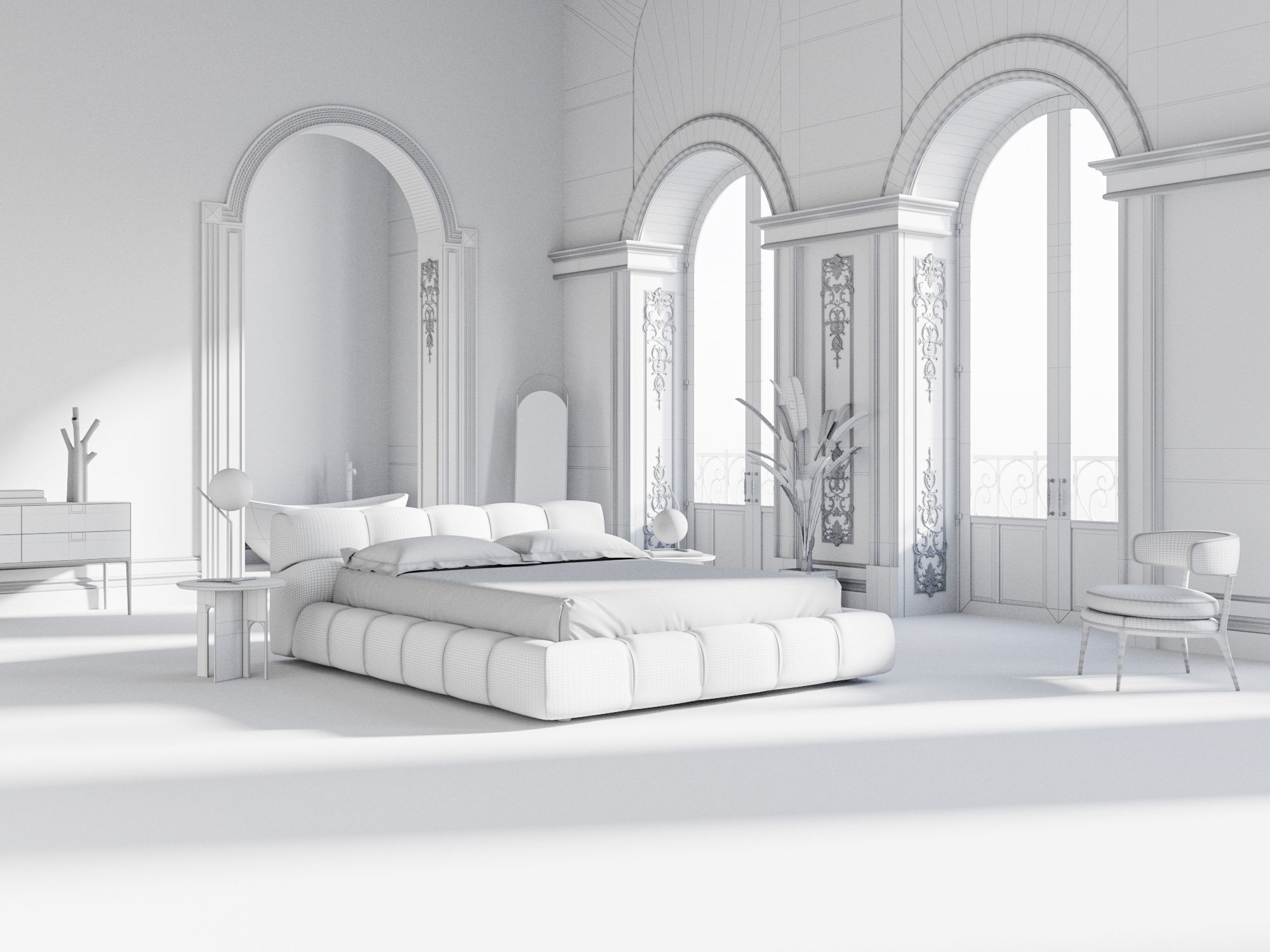 Paris Apartment 3D model_5