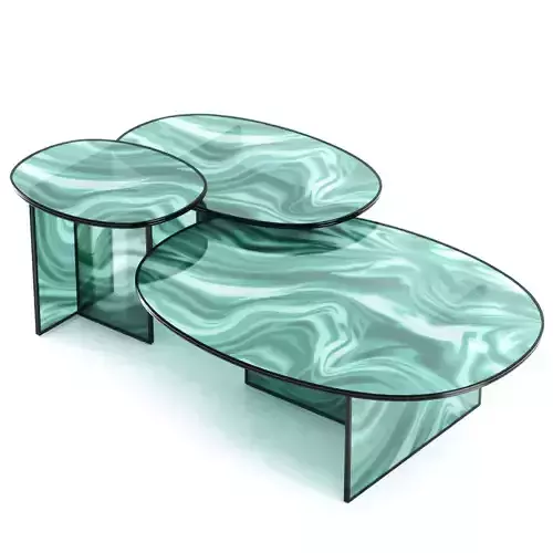 Liquefy Crystal Coffee Table by Glas Italia