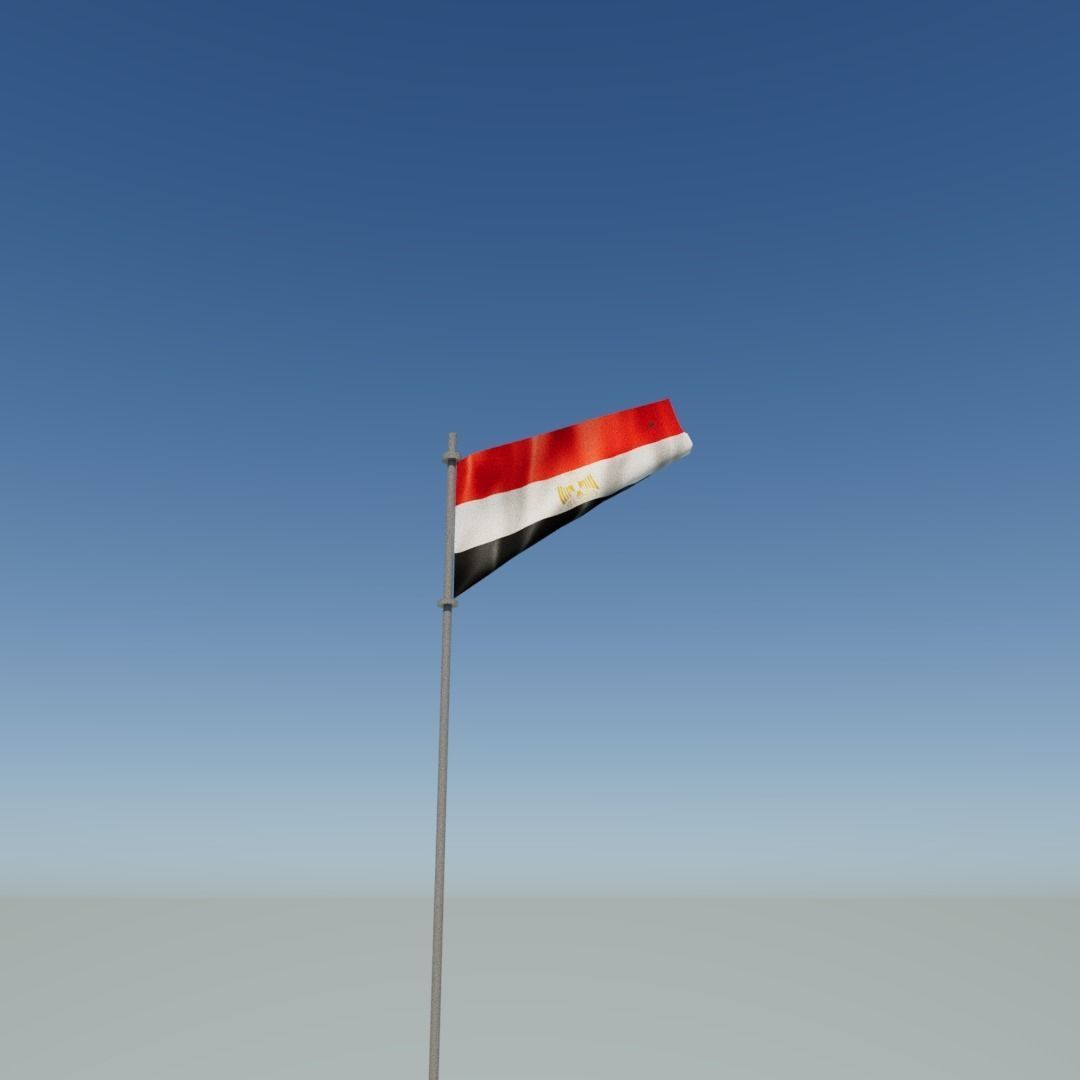 Flag of Egypt Low-poly 3D model_18
