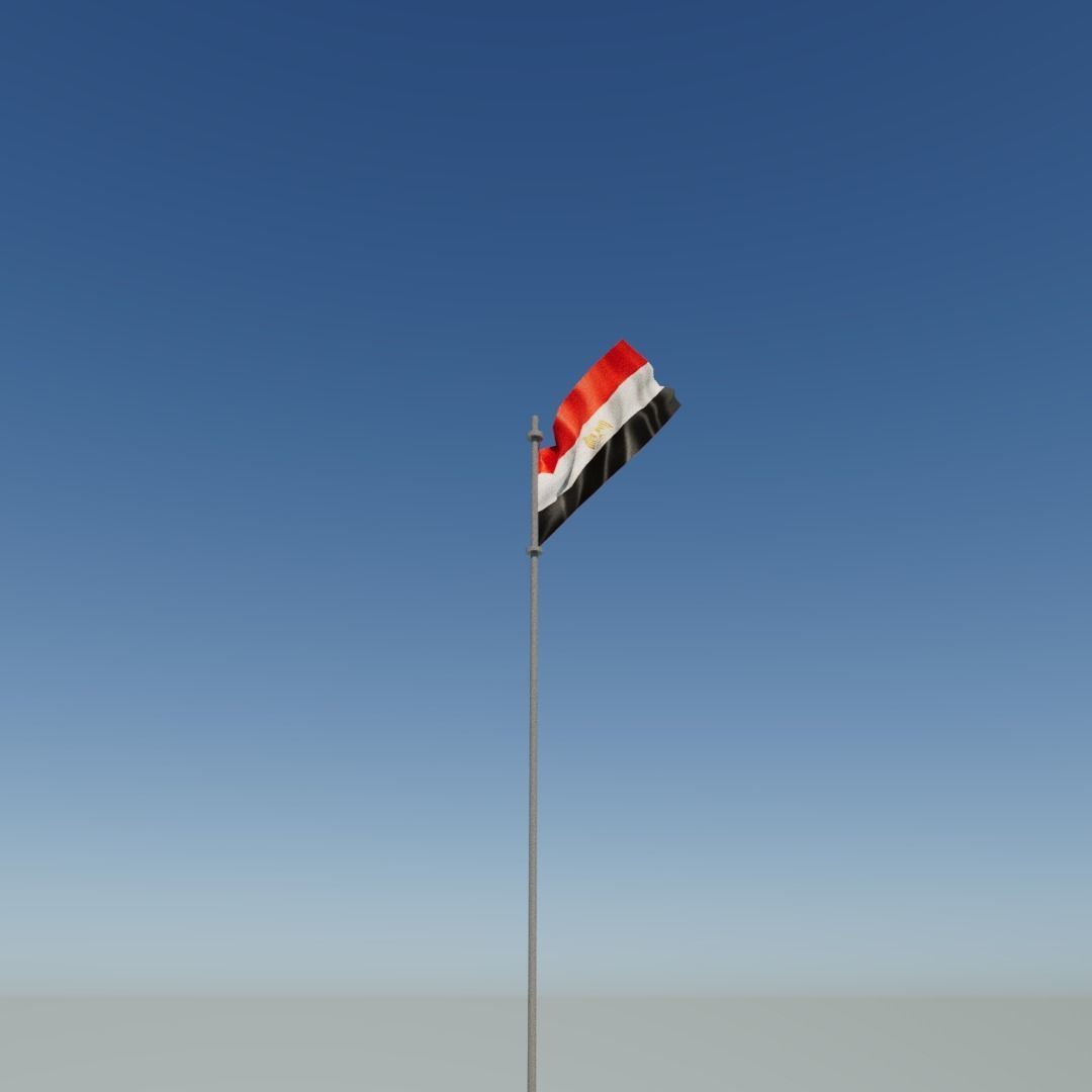 Flag of Egypt Low-poly 3D model_24