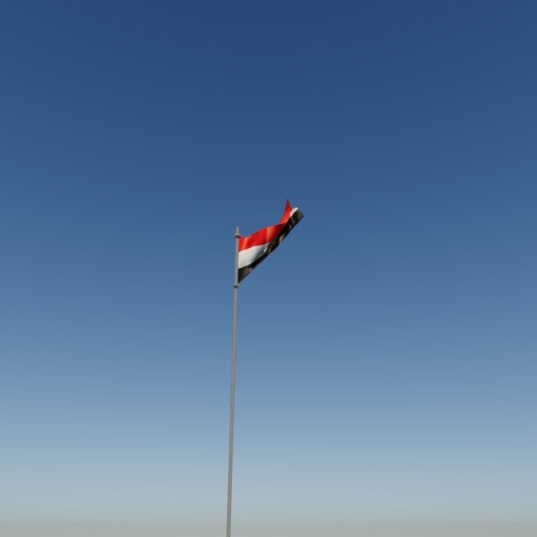 Flag of Egypt Low-poly 3D model_8