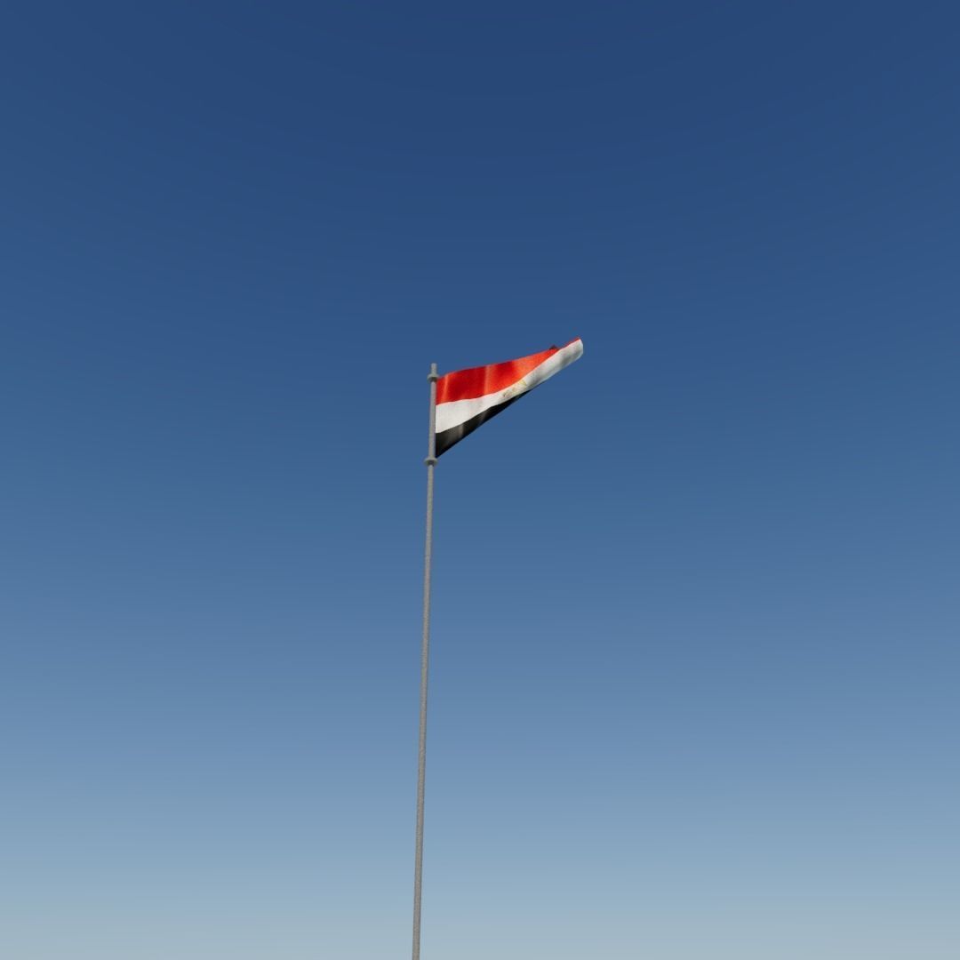 Flag of Egypt Low-poly 3D model_14