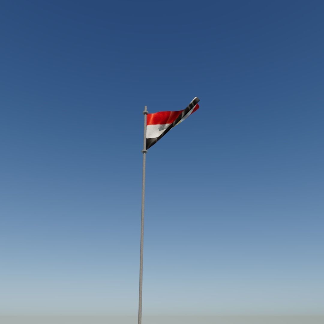 Flag of Egypt Low-poly 3D model_15