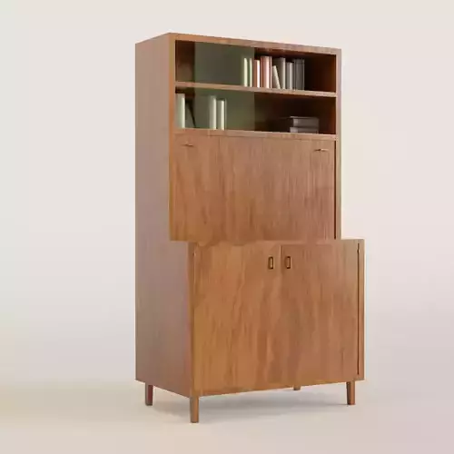 Soviet Style Wooden Cabinet