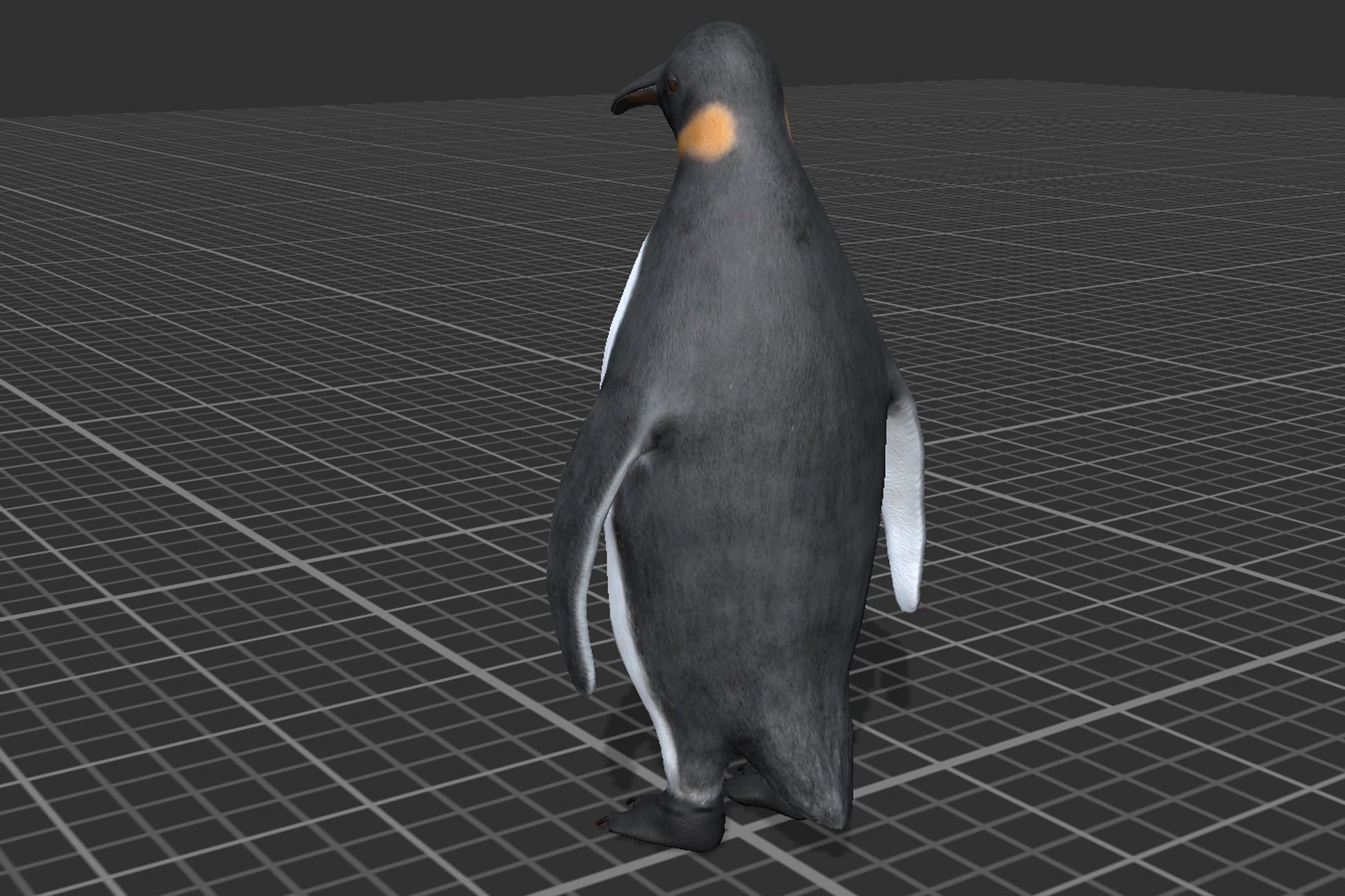 Penguin Low-poly 3D model_7
