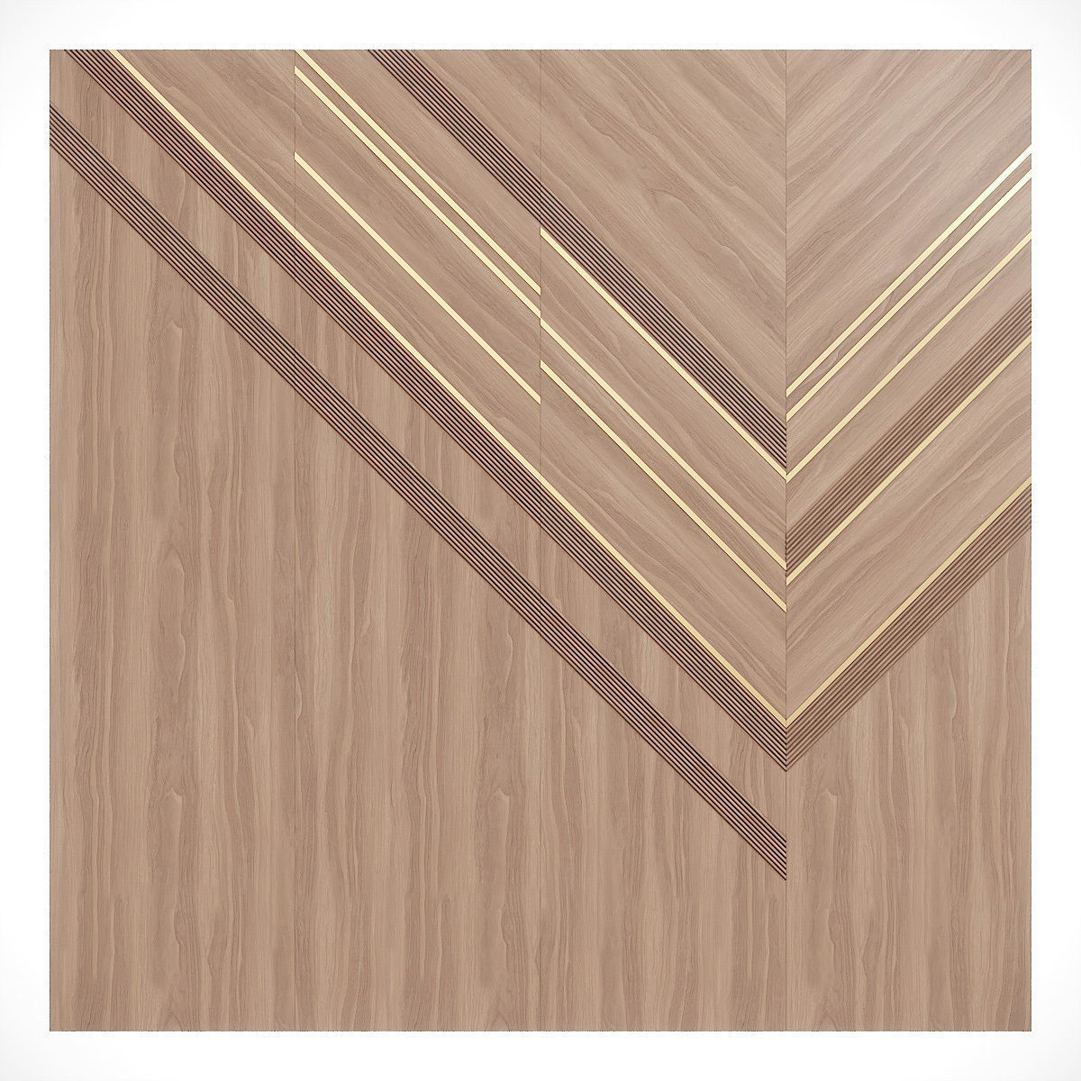 Decorative wood panel 3D model_2