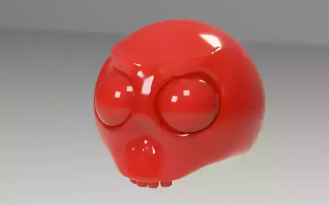 Original Evil Skull Low-poly Low-poly 3D model