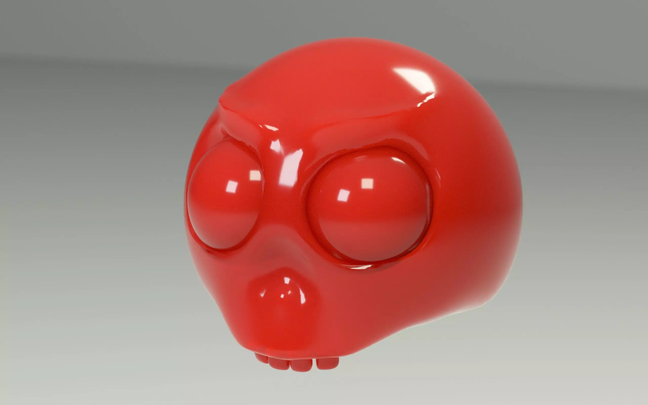 Original Evil Skull Low-poly Low-poly 3D model_0