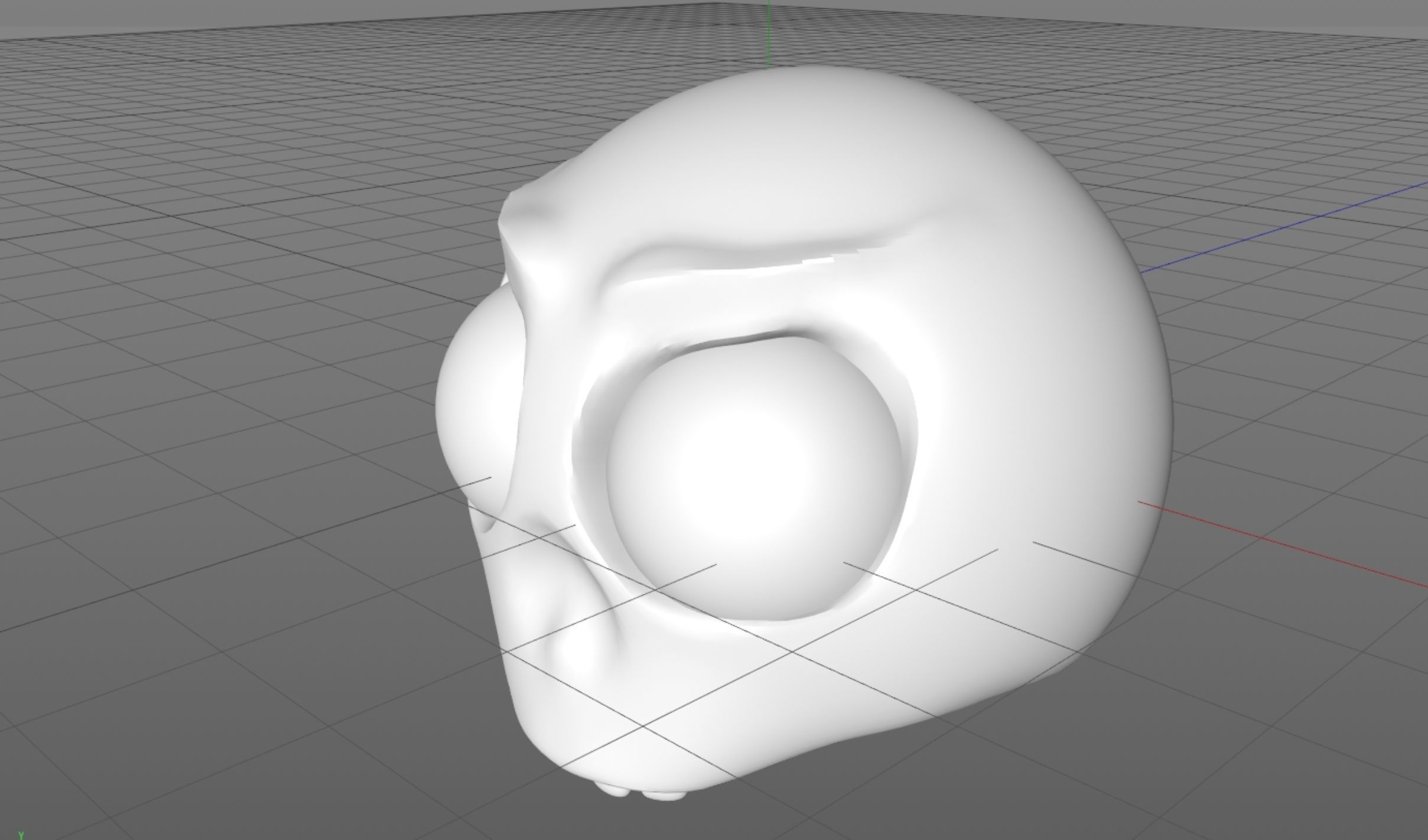 Original Evil Skull Low-poly Low-poly 3D model_4
