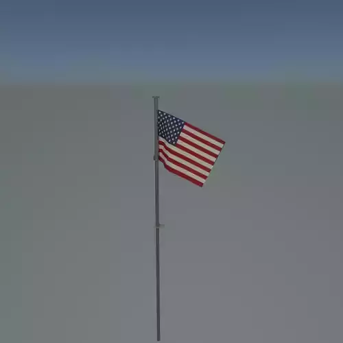 United states flag Free 3D model