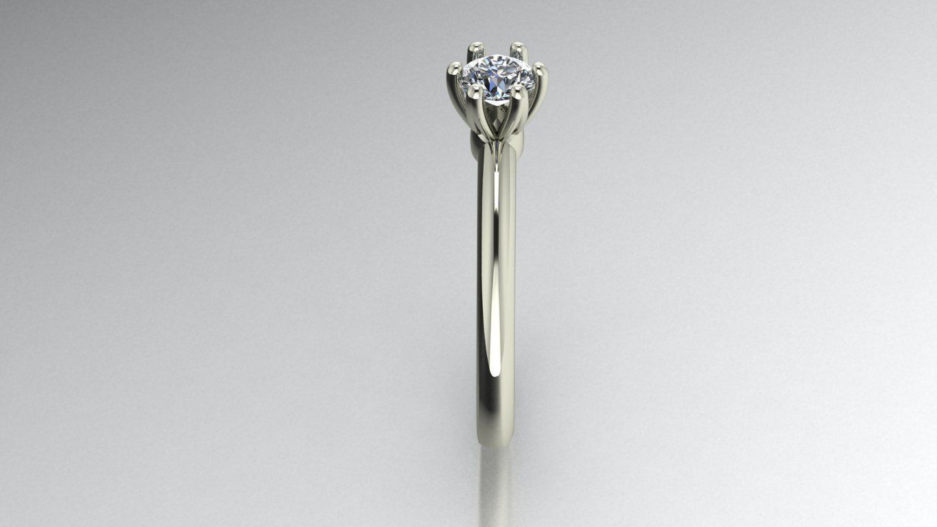  Tiffany style engagement ring 3D print model_6