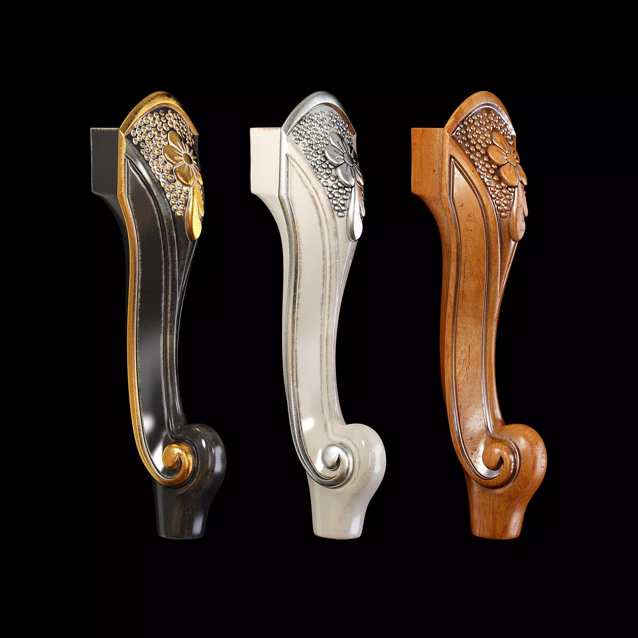 Classic leg 014 3D model