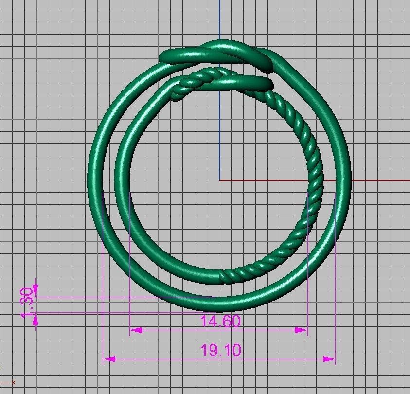 two rings ready for 3d print 3D model 3D printable | CGTrader
