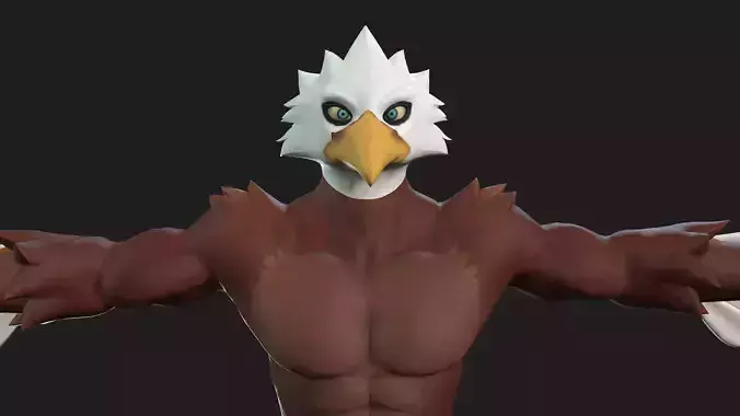 Toon Eagle  3D model