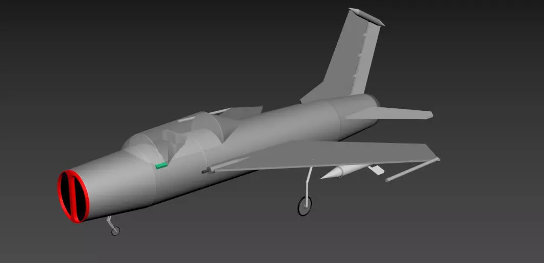 MiG-19 fighter jet 3D model