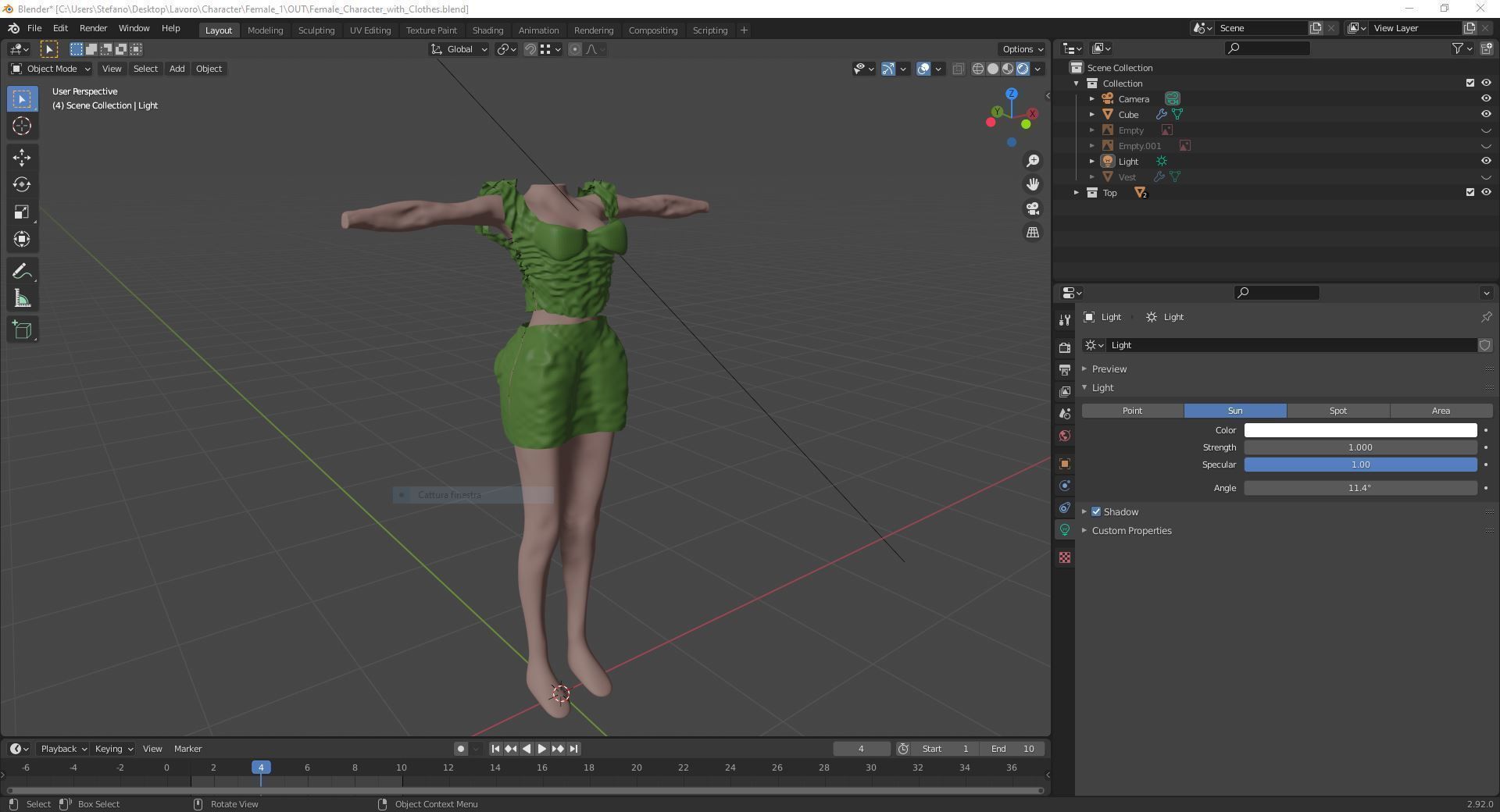 Female Character with Clothes and Material Low-poly 3D model_18