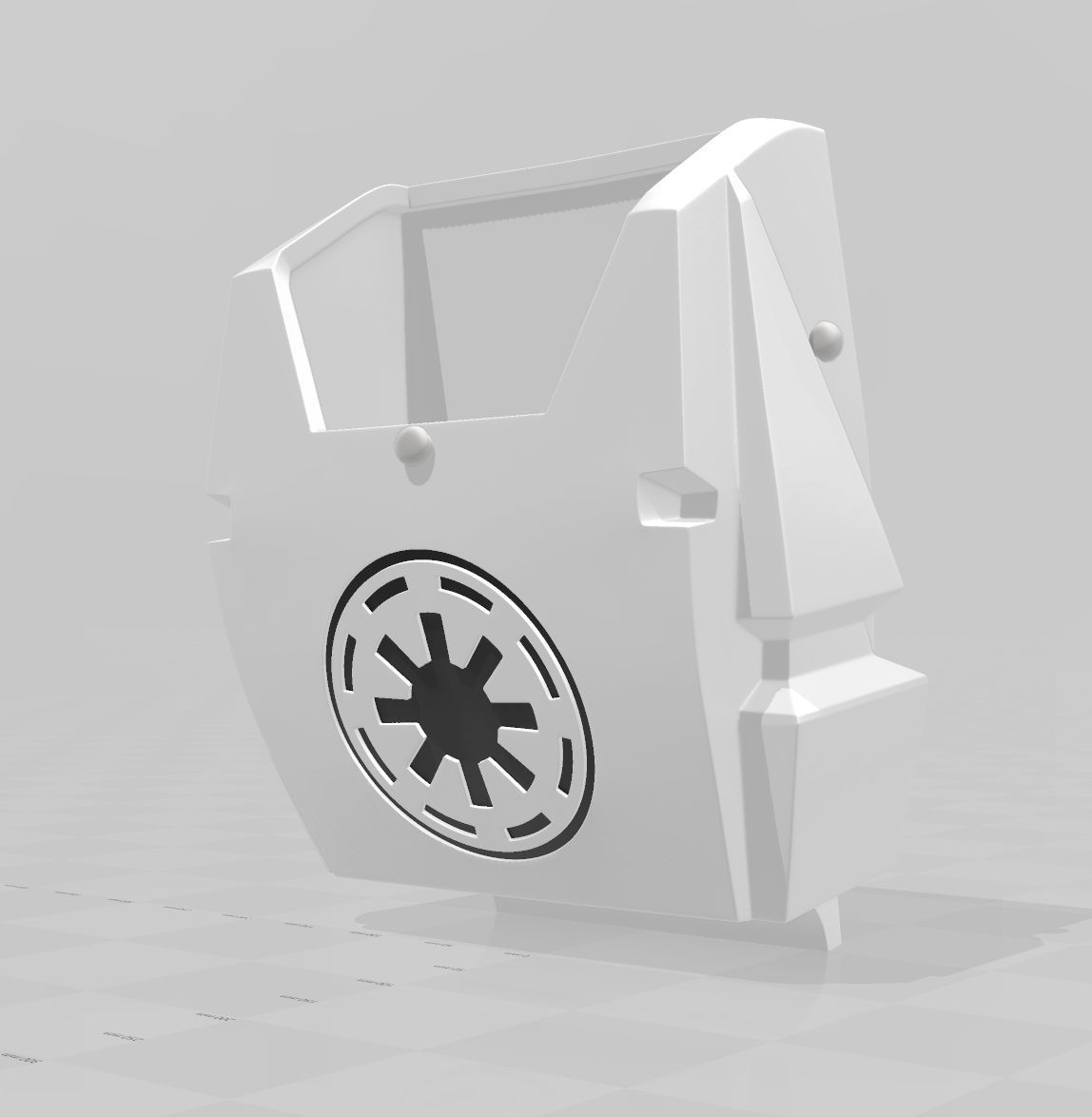 Star Wars Logo Clone Trooper BackPack BFII 3D print model_1