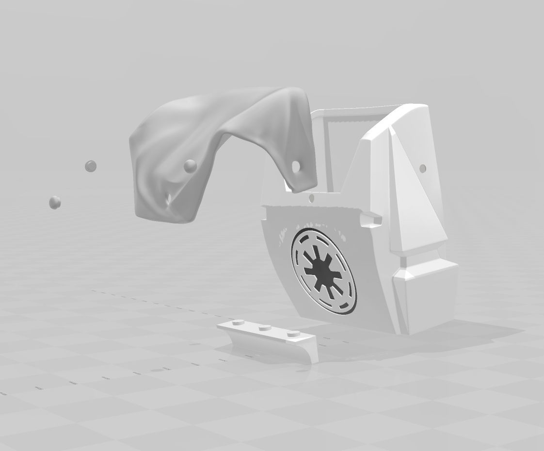 Star Wars Logo Clone Trooper BackPack BFII 3D print model_6