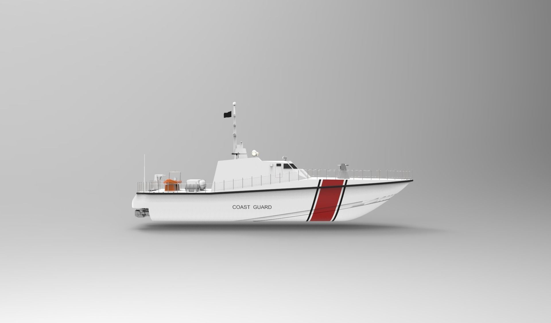 Coastguard 30 meter fast patrol craft 3D model_2