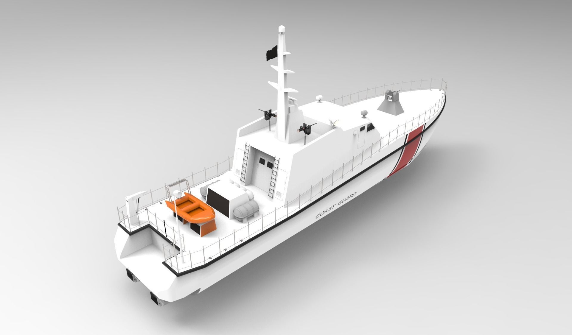 Coastguard 30 meter fast patrol craft 3D model_6