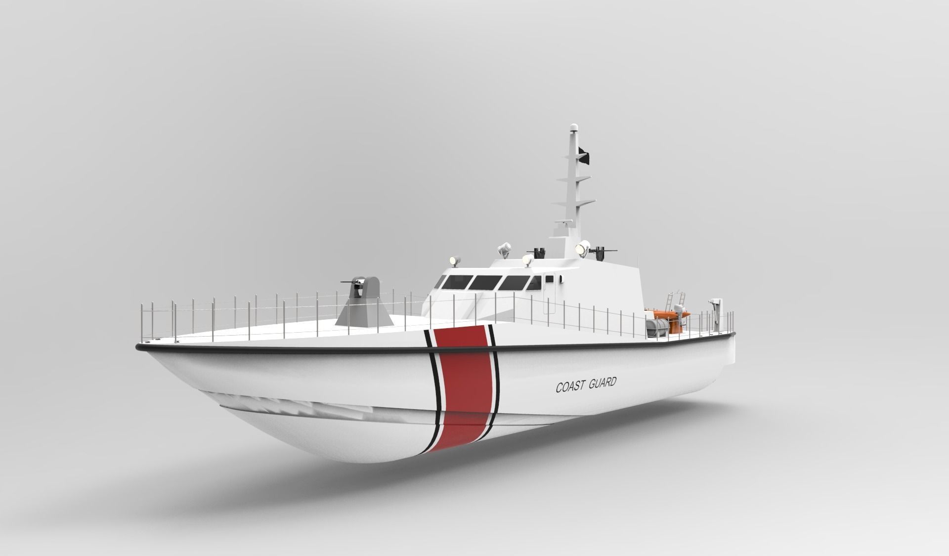 Coastguard 30 meter fast patrol craft 3D model_9