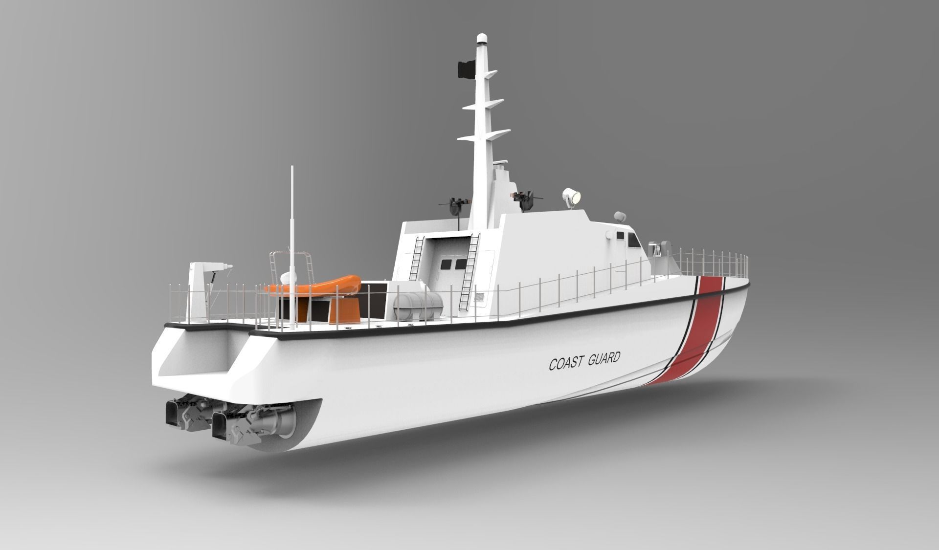 Coastguard 30 meter fast patrol craft 3D model_7
