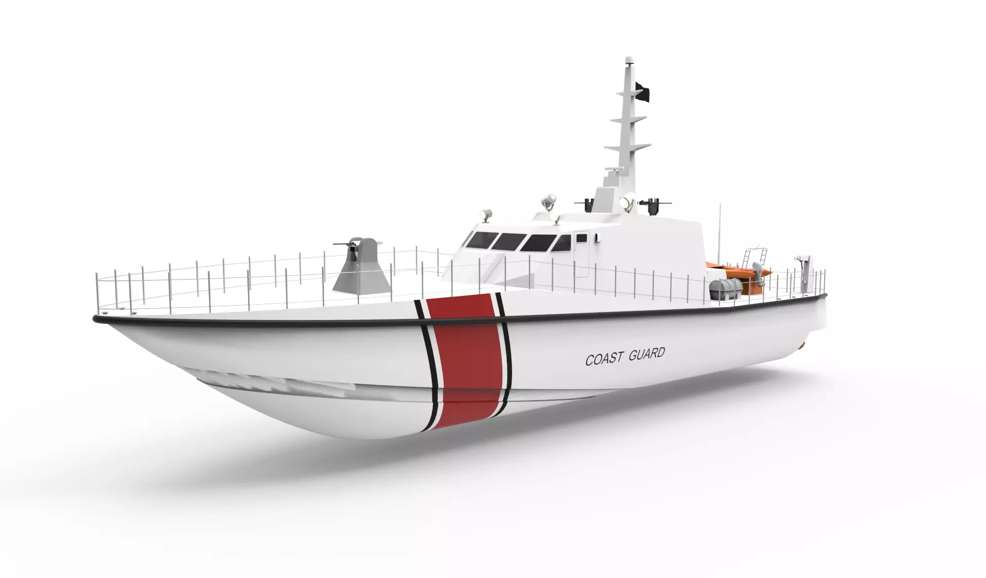Coastguard 30 meter fast patrol craft 3D model_0