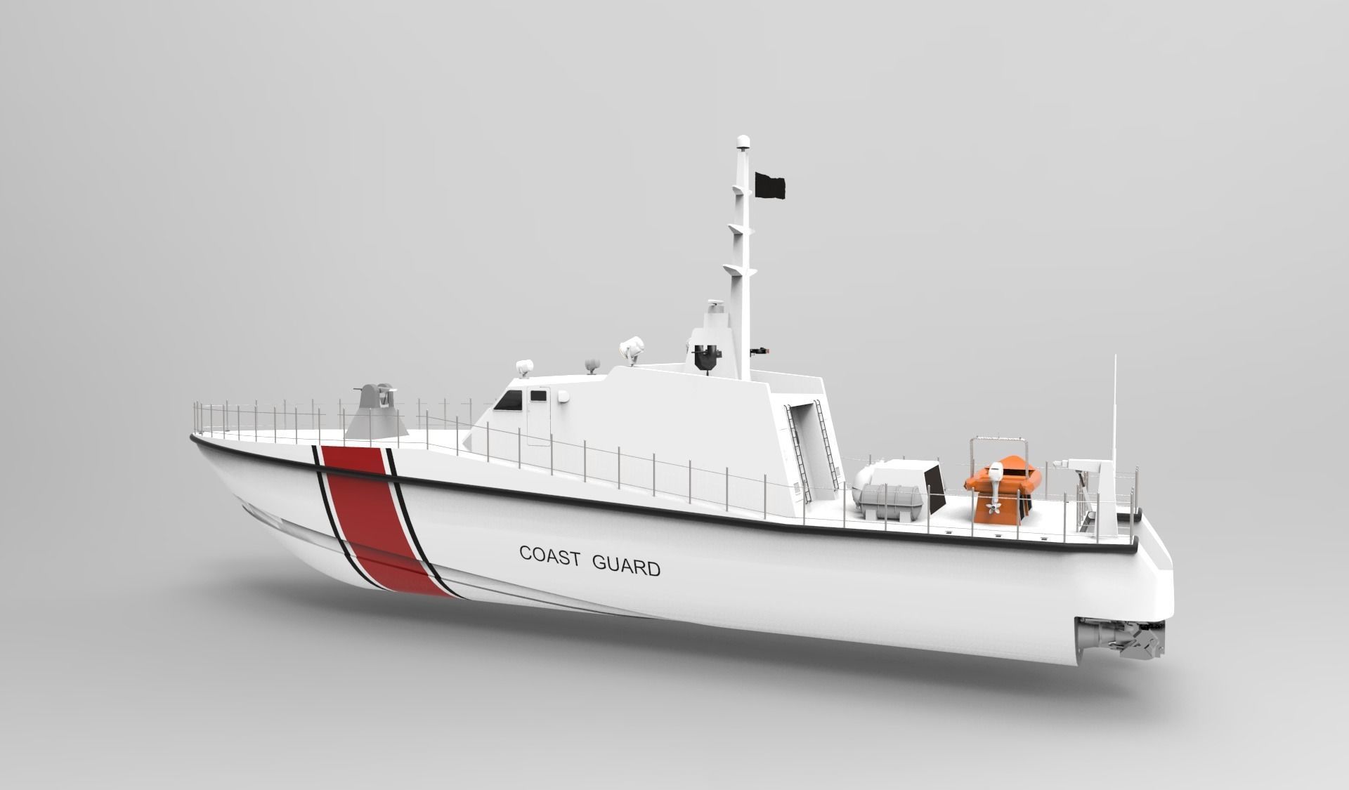 Coastguard 30 meter fast patrol craft 3D model_8