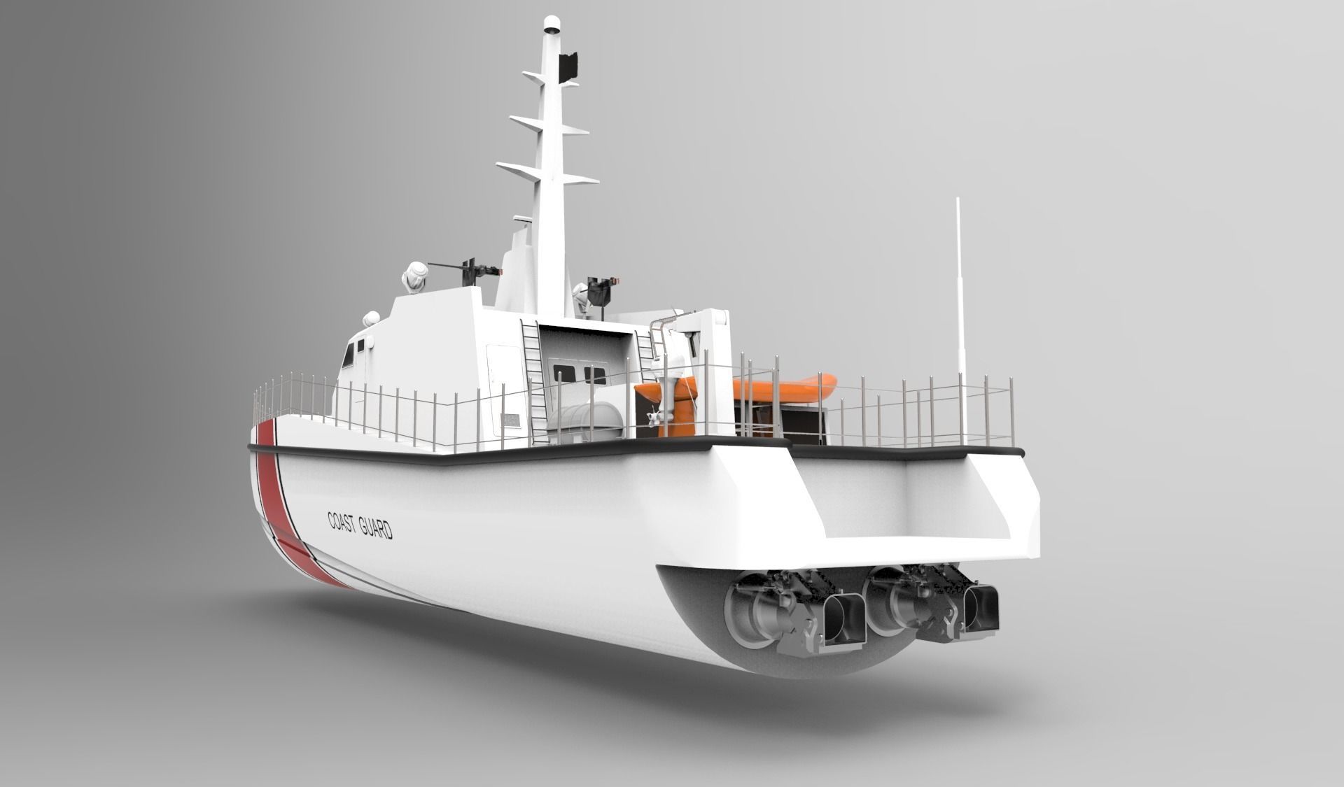 Coastguard 30 meter fast patrol craft 3D model_1