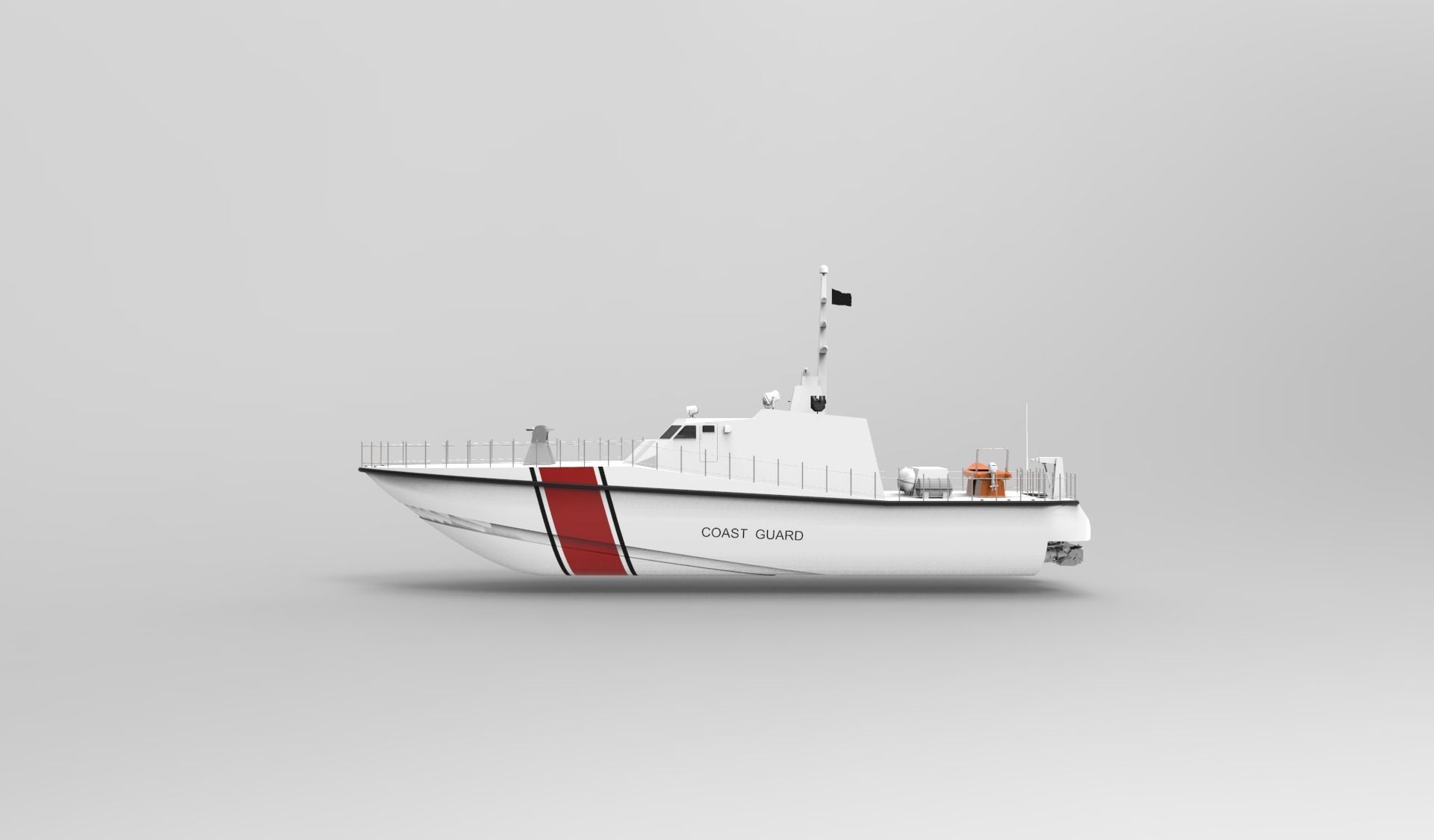Coastguard 30 meter fast patrol craft 3D model_3