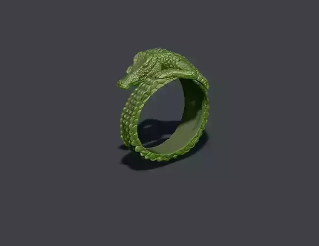 Crocodile ring 3D print model