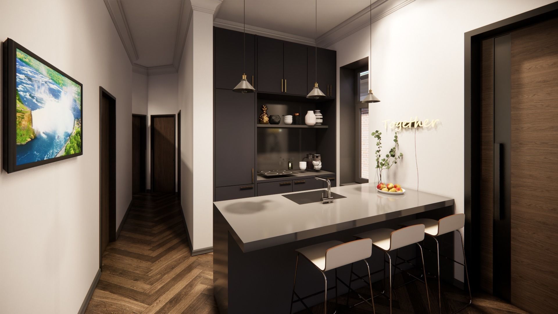 Interior and exterior revit Free 3D model_9