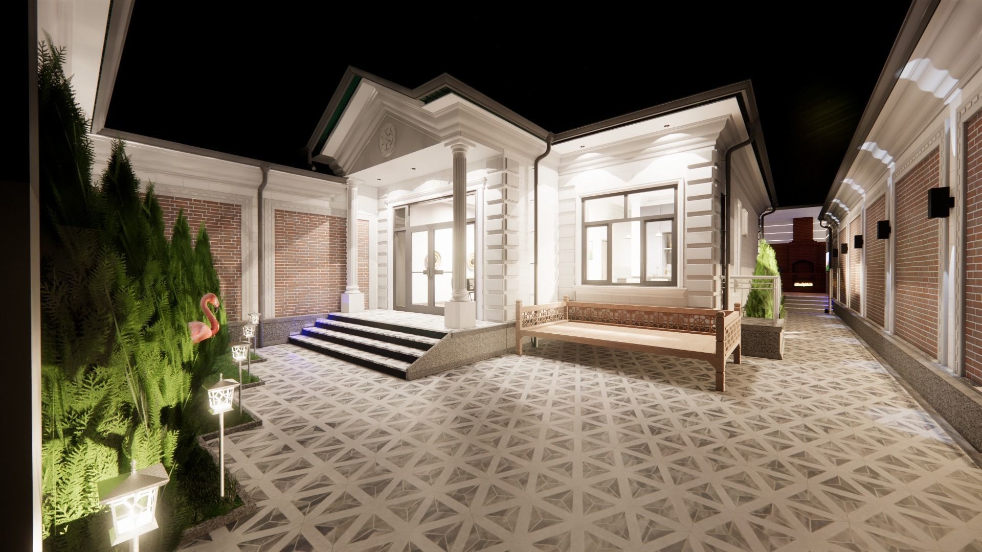 Interior and exterior revit Free 3D model_12