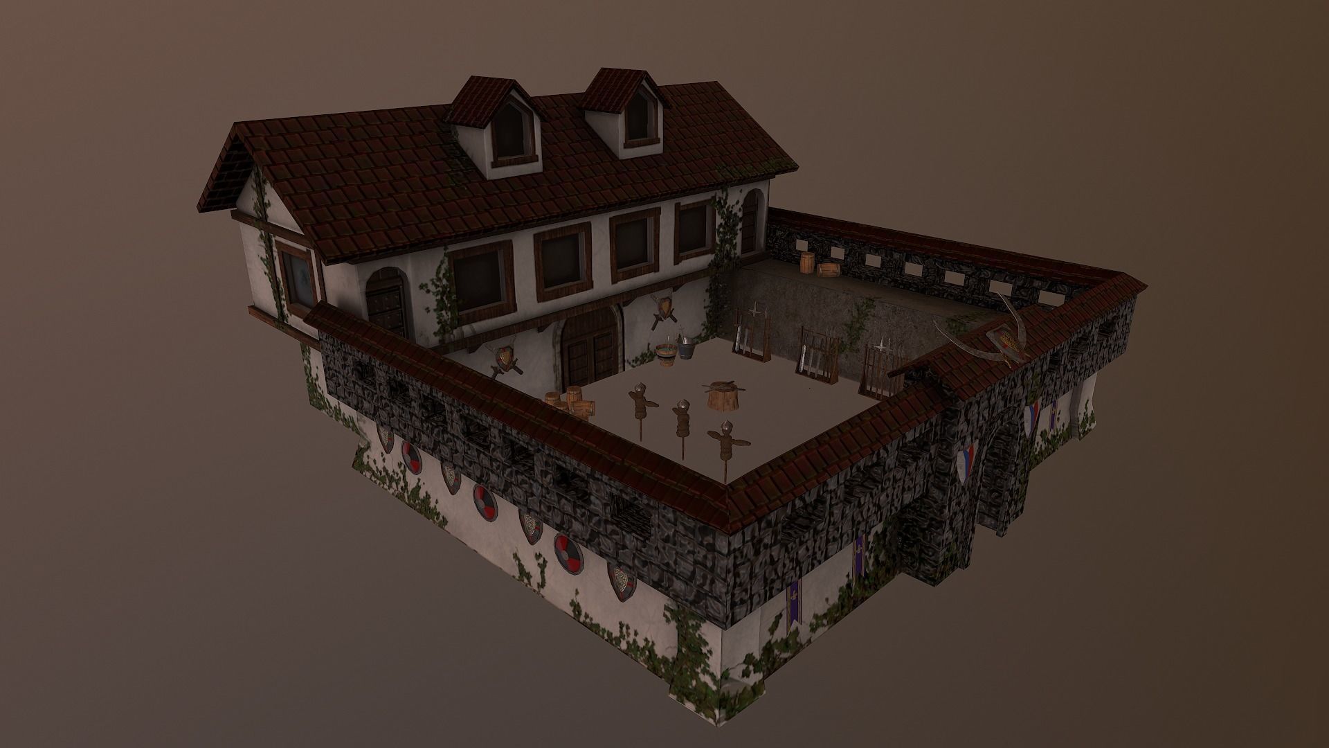 Warrior Barracks Level 10 3D model_16