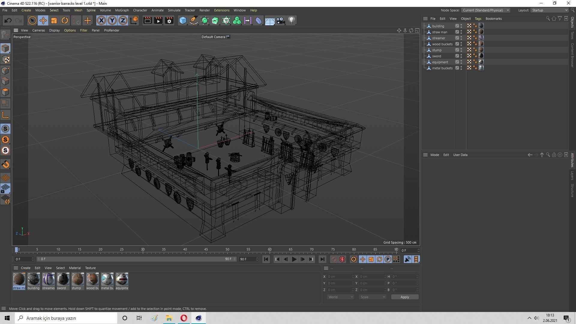 Warrior Barracks Level 10 3D model_14