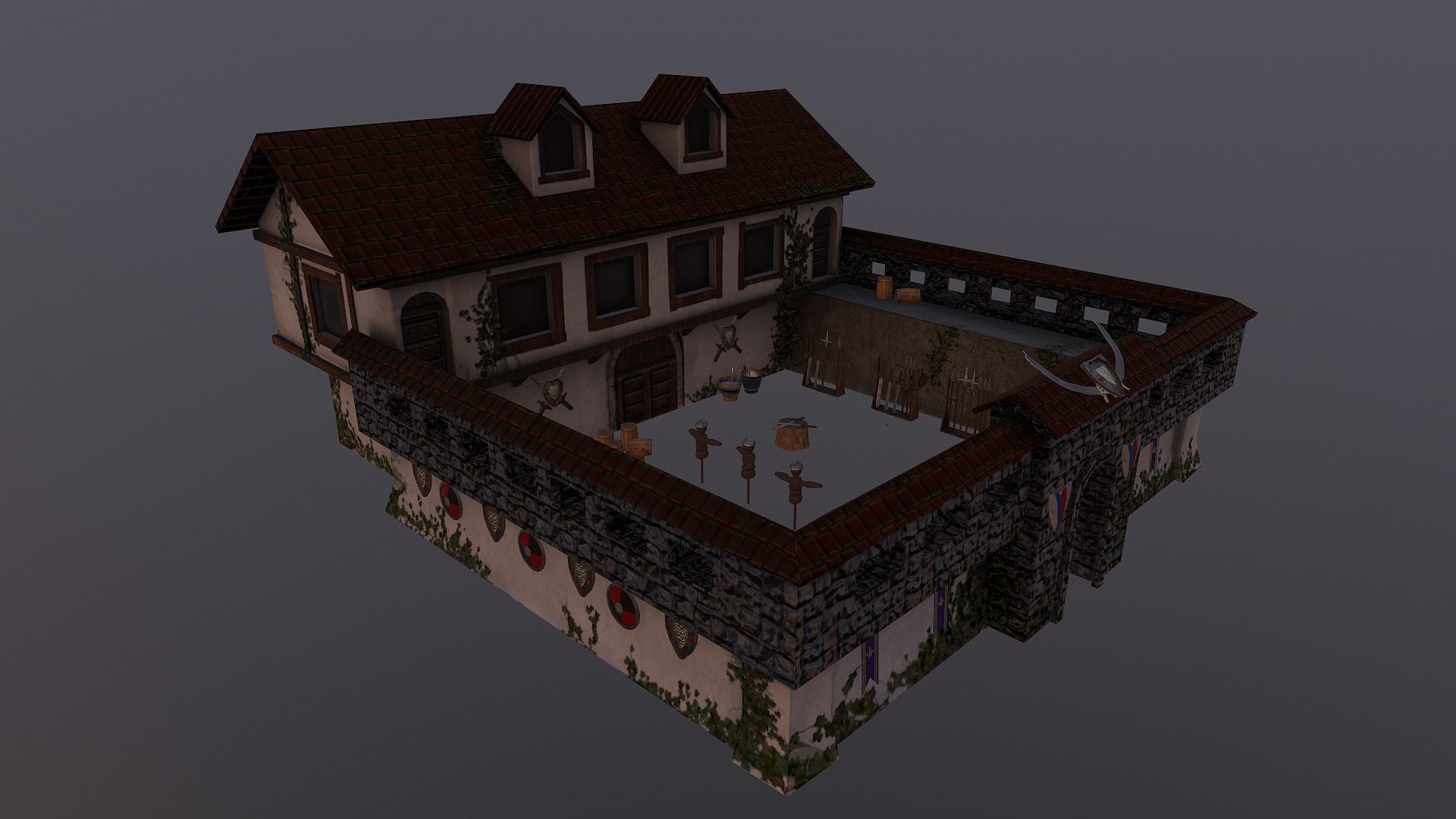 Warrior Barracks Level 10 3D model_27