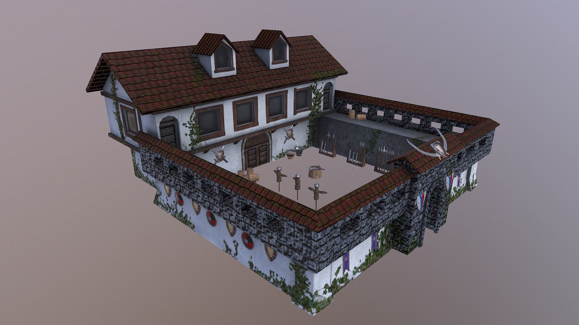 Warrior Barracks Level 10 3D model_21