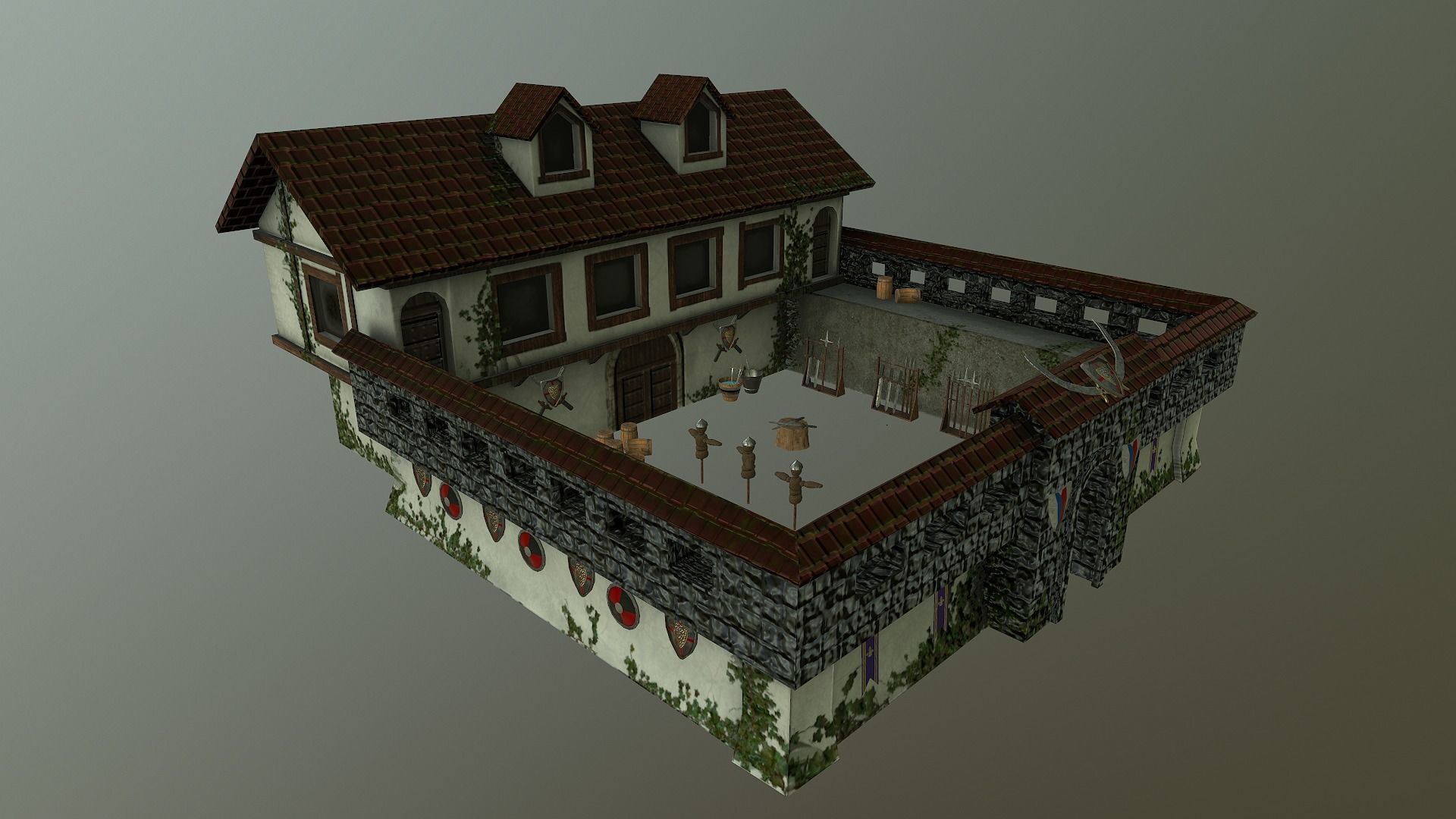 Warrior Barracks Level 10 3D model_25