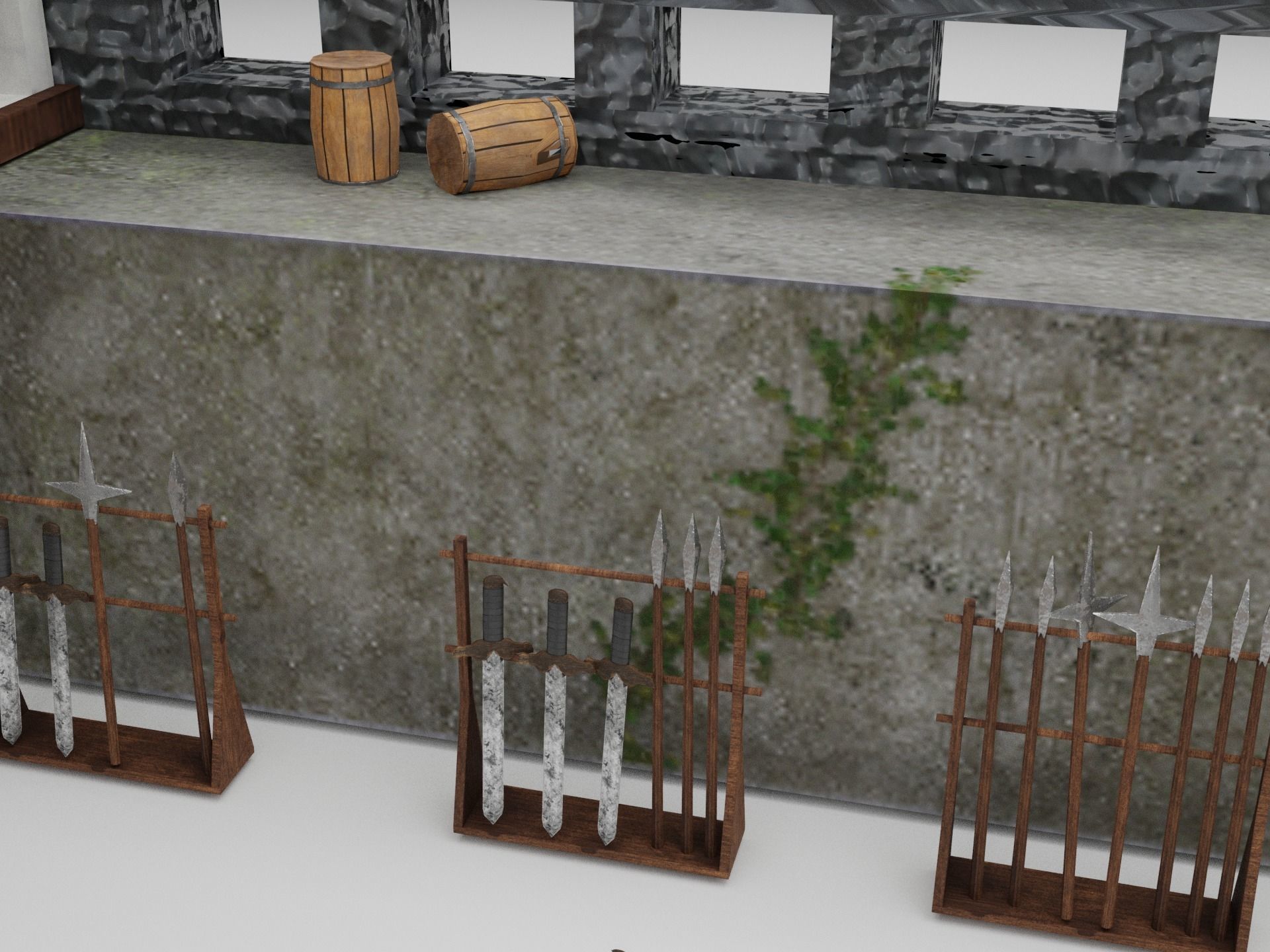 Warrior Barracks Level 10 3D model_9