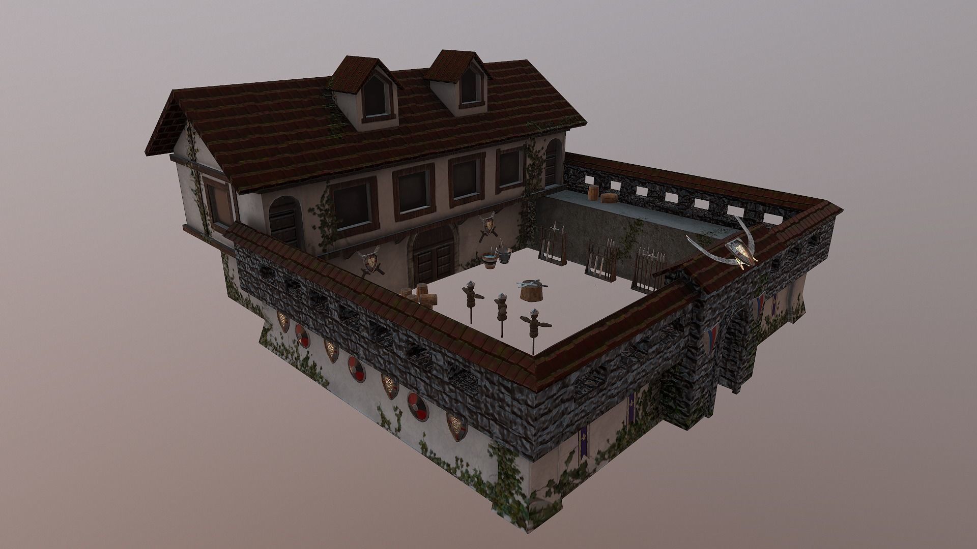 Warrior Barracks Level 10 3D model_20