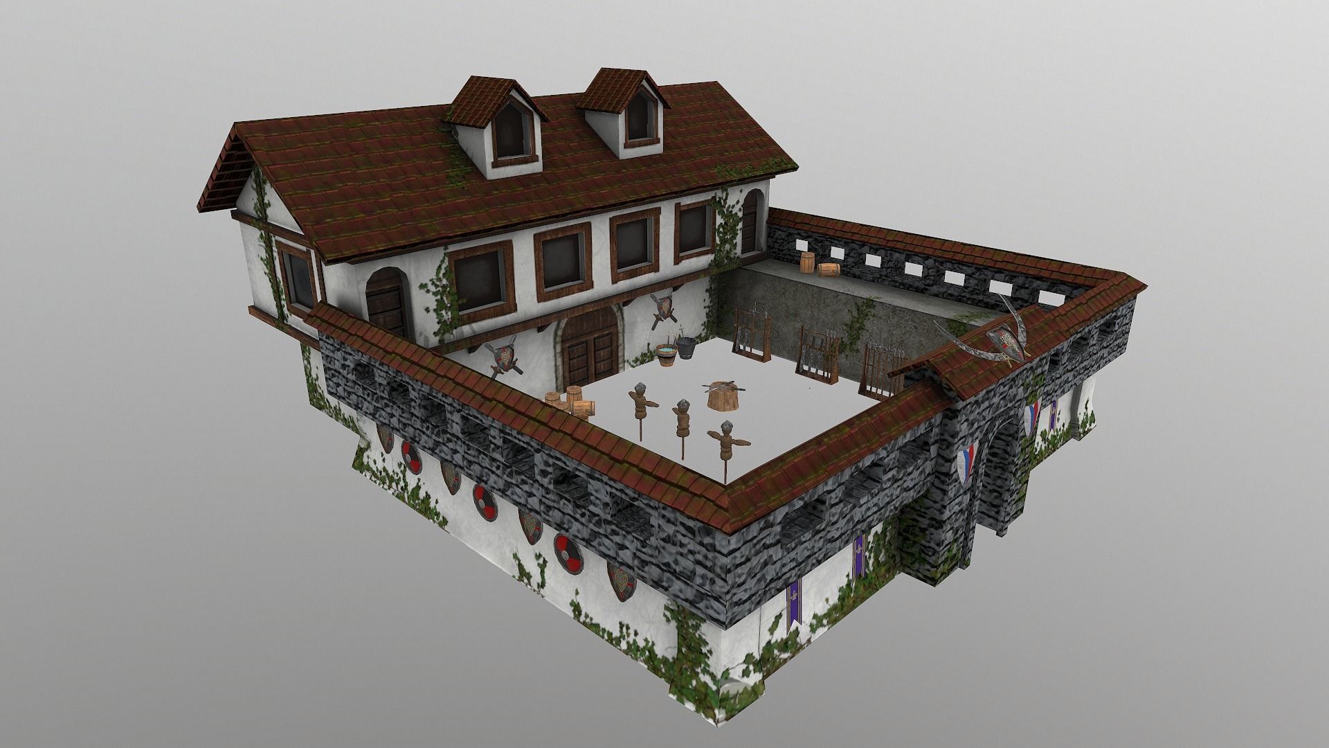 Warrior Barracks Level 10 3D model_18