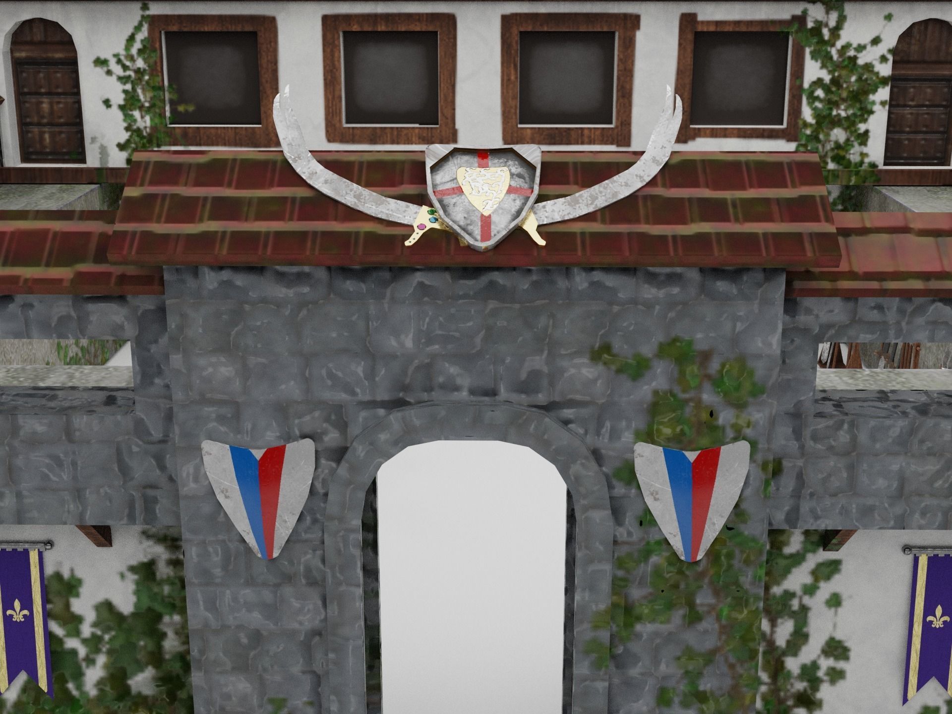 Warrior Barracks Level 10 3D model_7