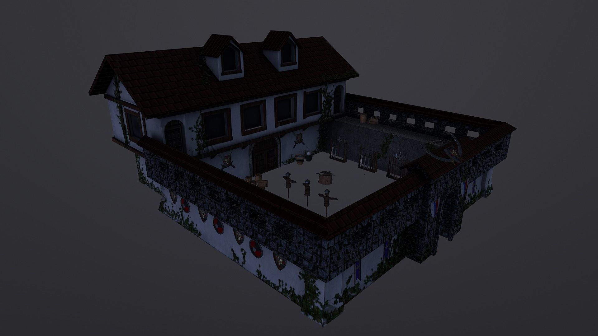 Warrior Barracks Level 10 3D model_17
