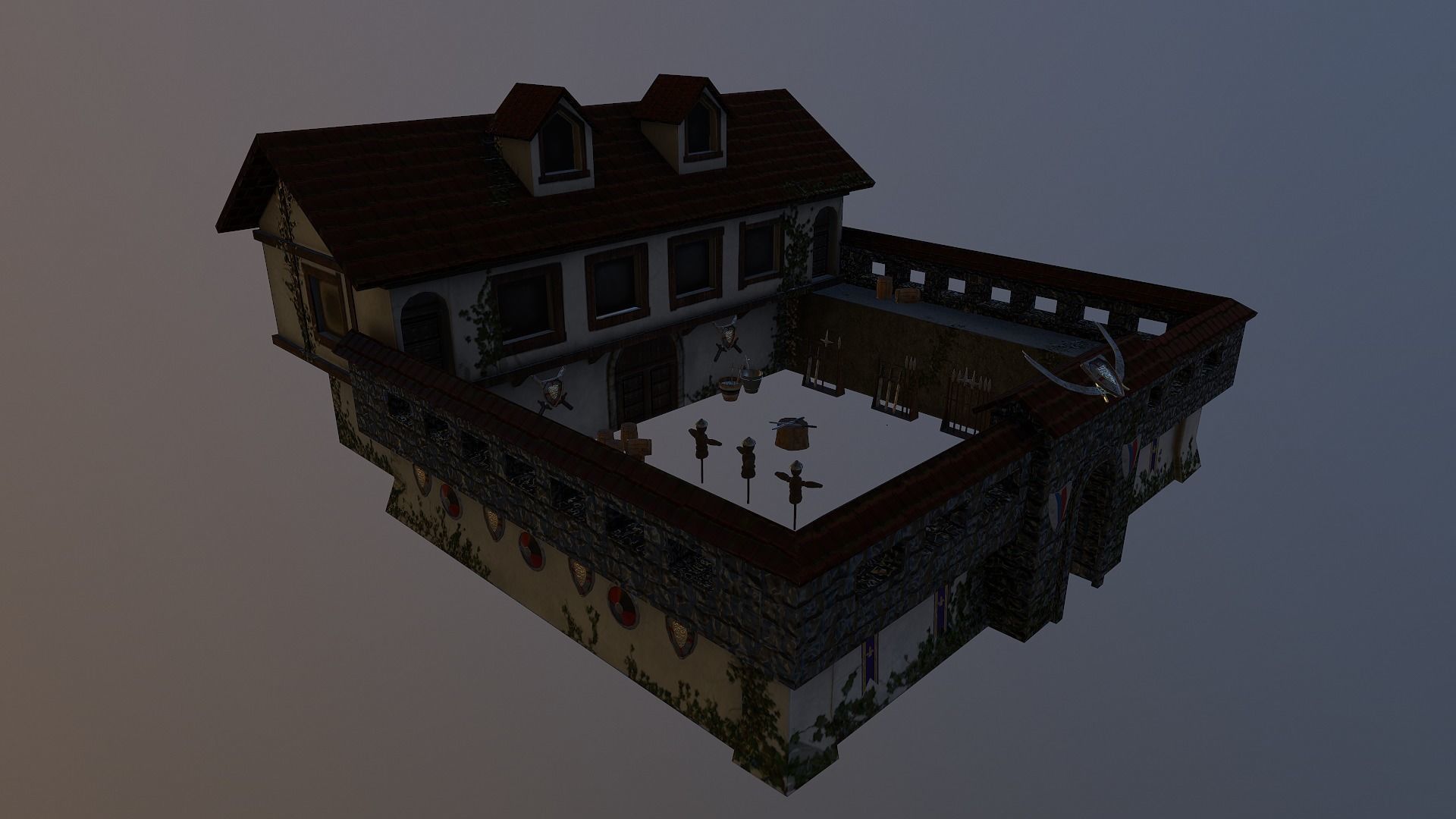 Warrior Barracks Level 10 3D model_22
