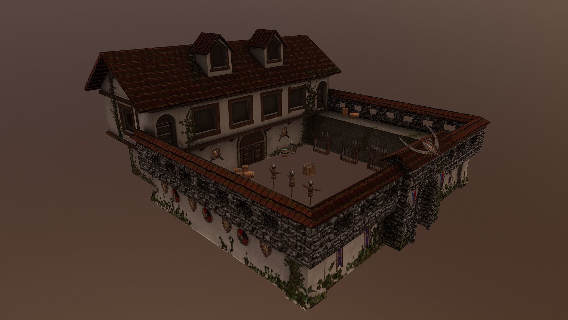 Warrior Barracks Level 10 3D model_26