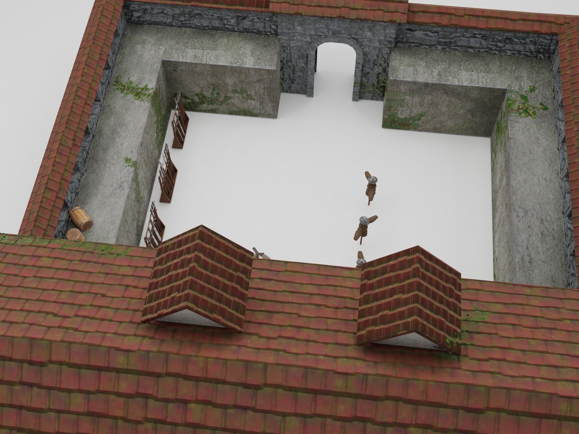 Warrior Barracks Level 10 3D model_12