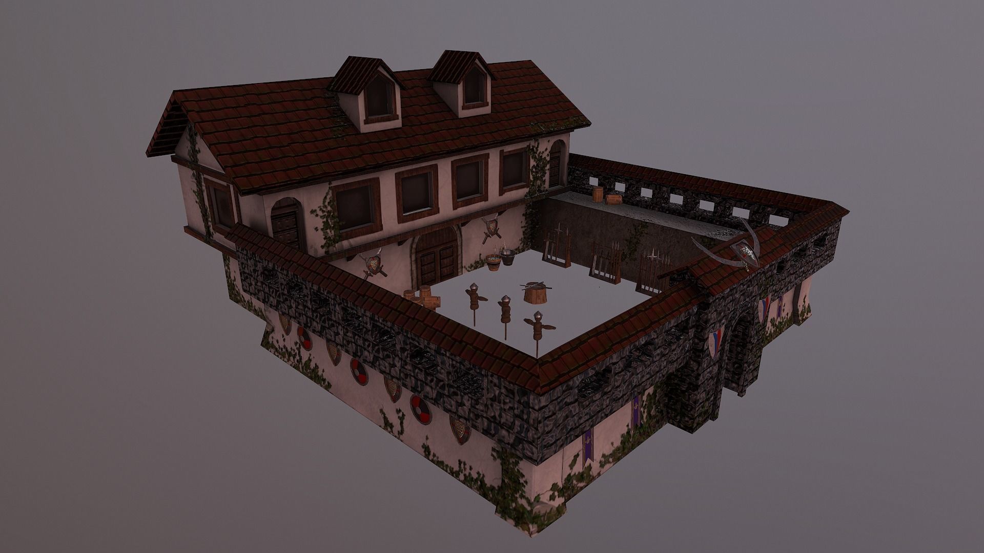 Warrior Barracks Level 10 3D model_29
