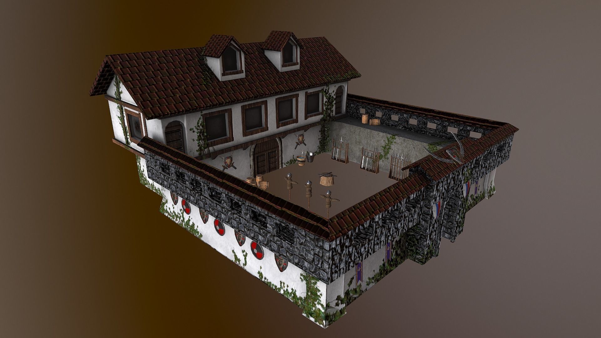 Warrior Barracks Level 10 3D model_23