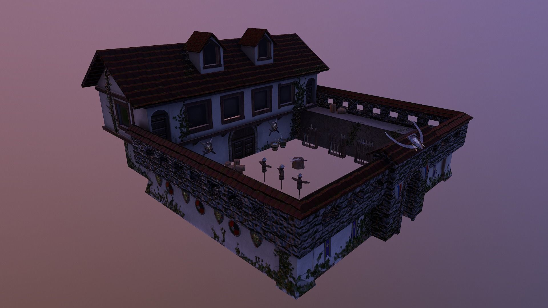 Warrior Barracks Level 10 3D model_24