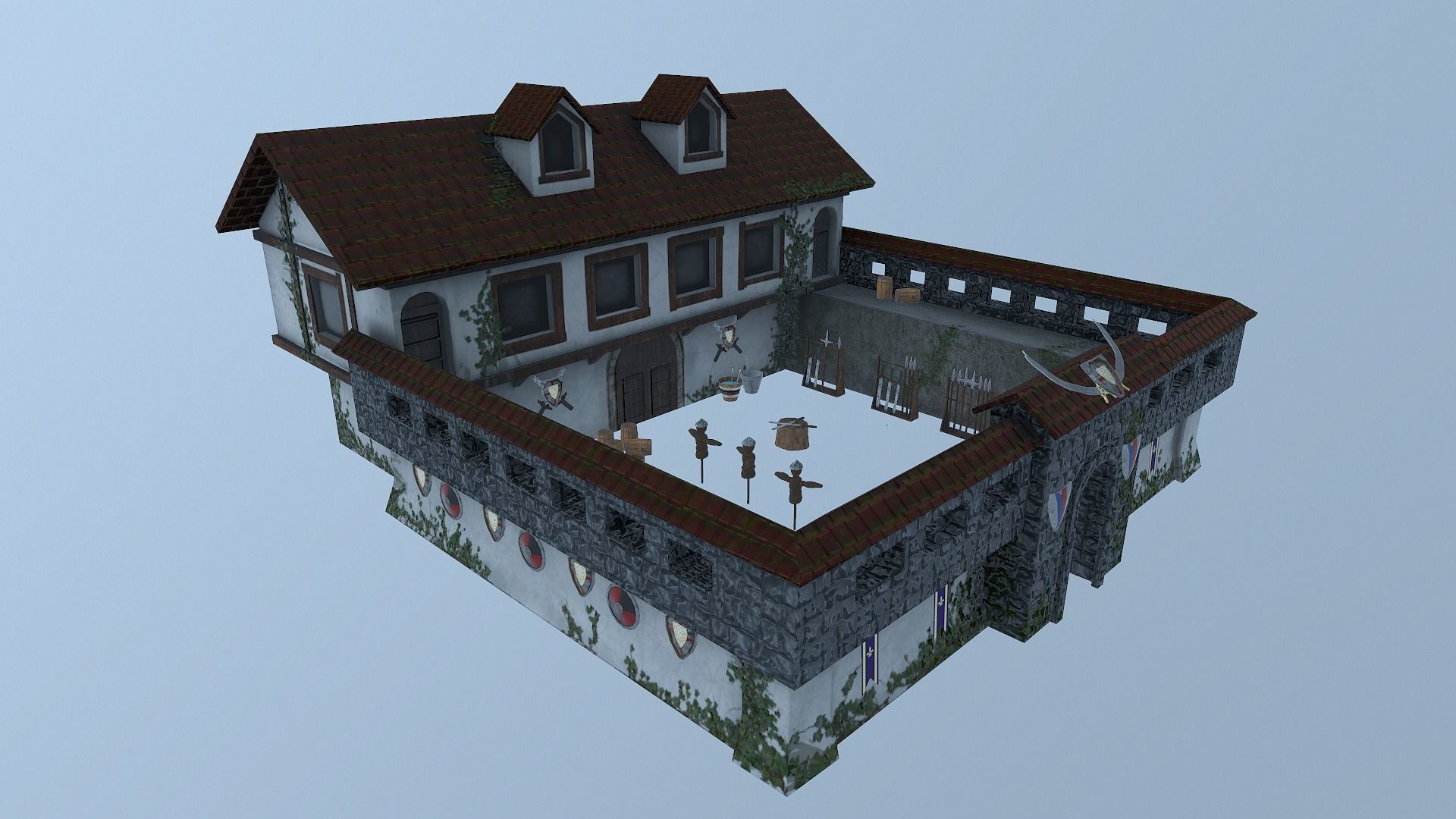 Warrior Barracks Level 10 3D model_19